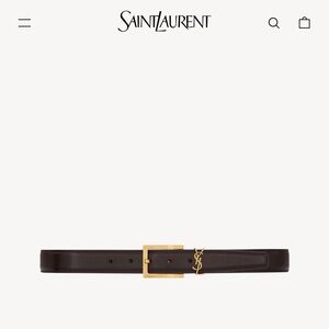 Saint Laurent Belt - Brown with Gold Hardware